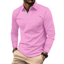 Men's Autumn Long Sleeve Zipper Polo Shirt - SHOP ELC 