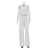 Women's Striped Vest Trousers Casual Wear Temperament Commute Suit - SHOP ELC 