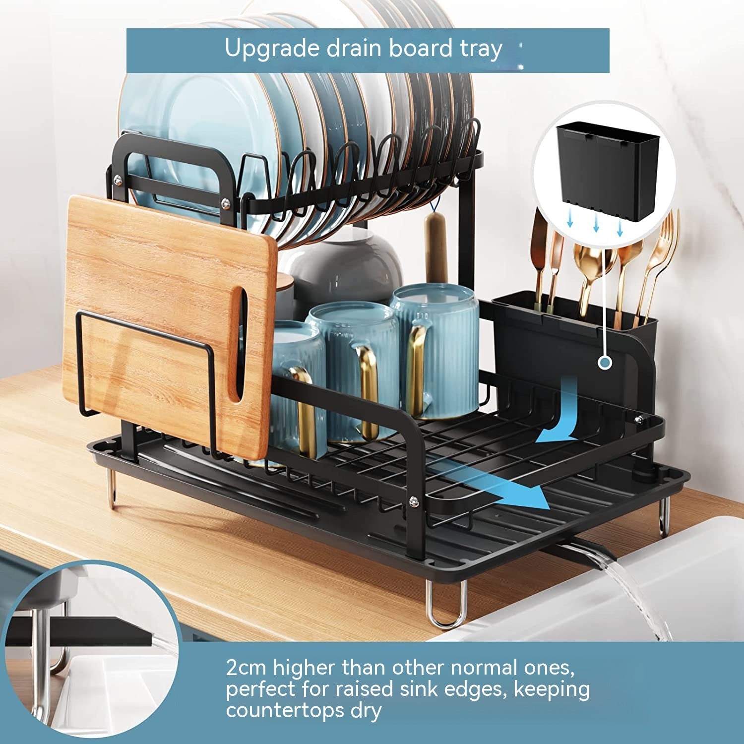 Kitchen Double-layer Draining Rack