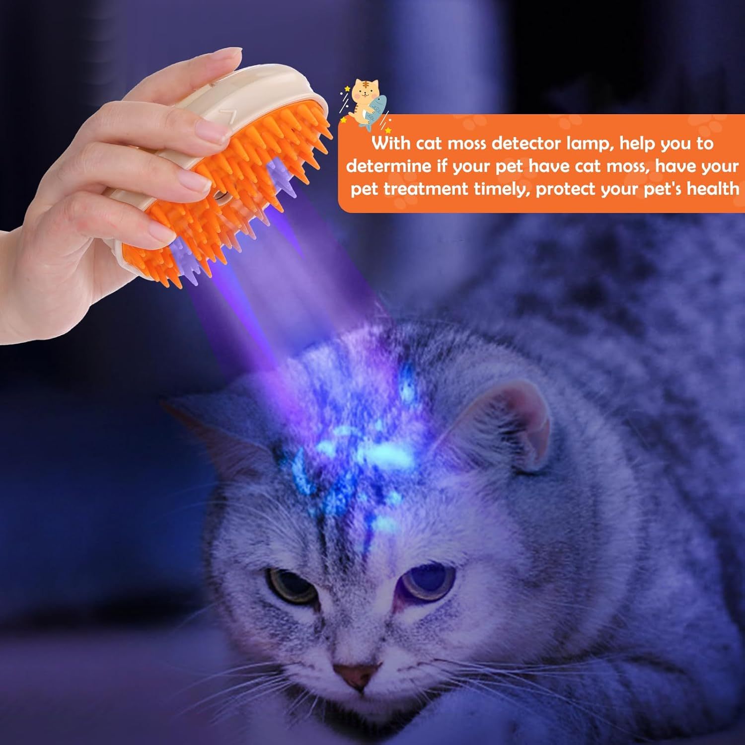 Steam Brush with massage for animals