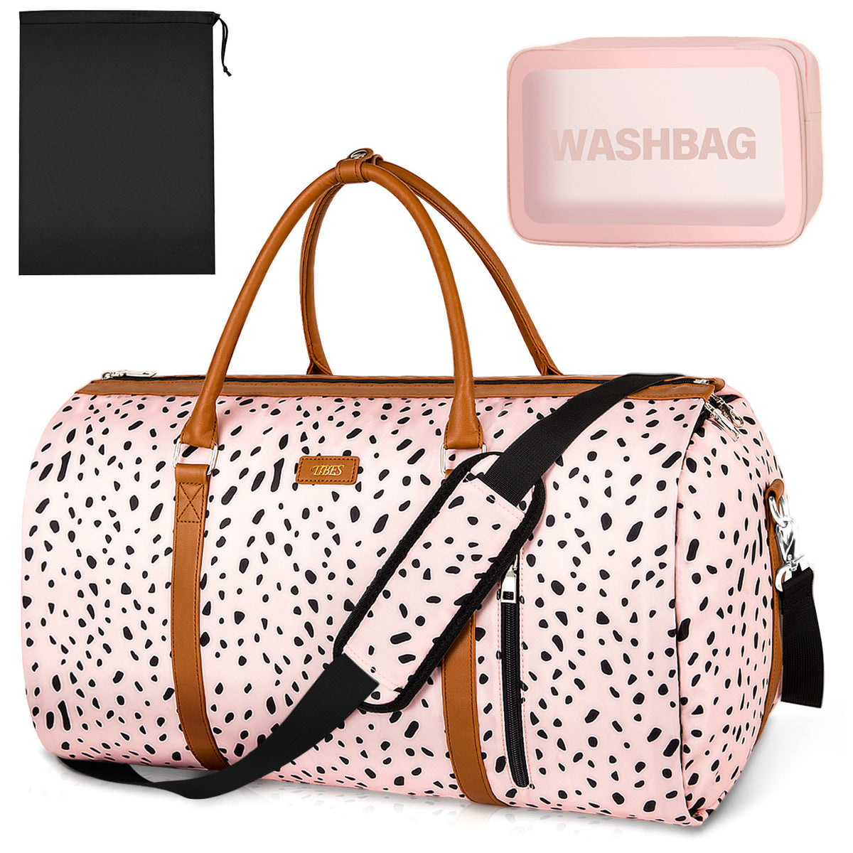 Pink Leopard Print / Accompanying Garment Bag