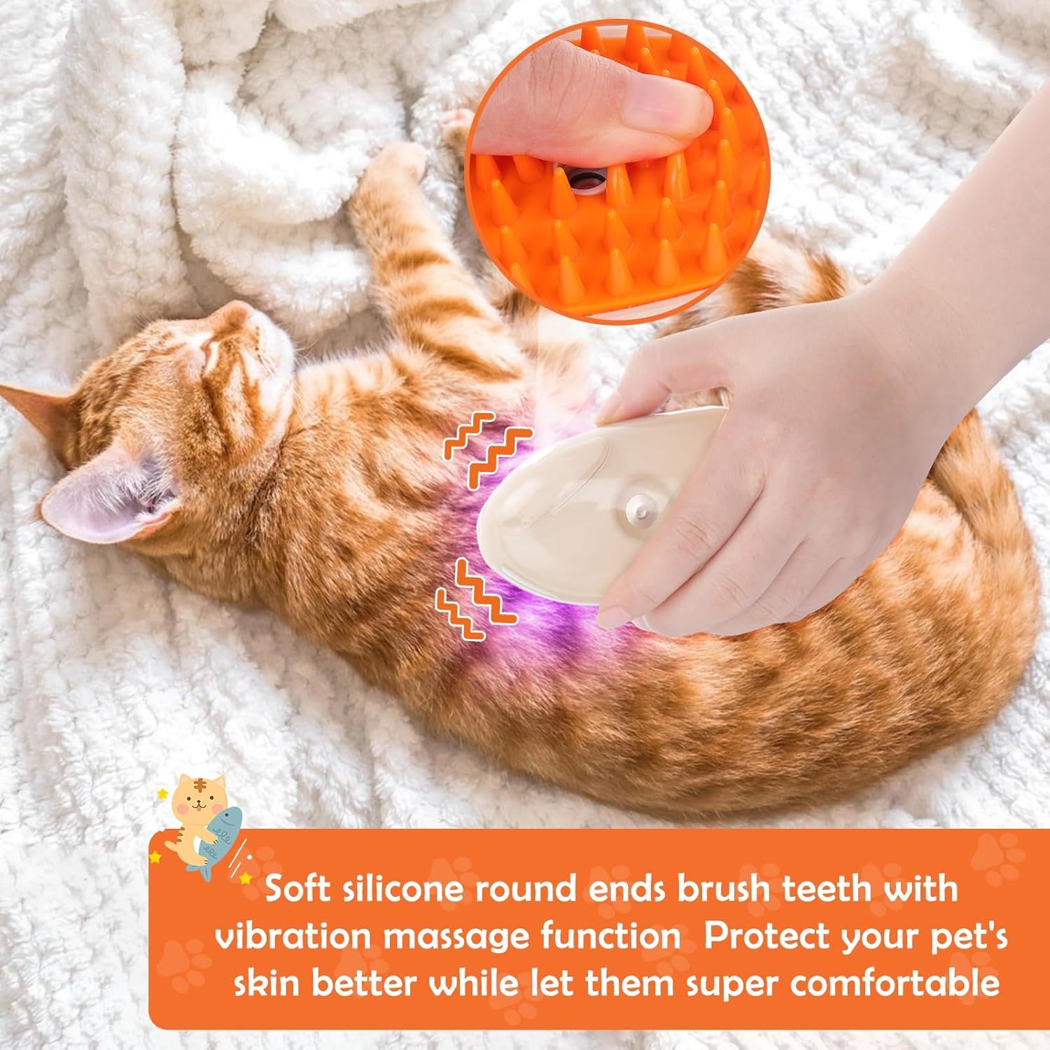 Steam Brush with massage for animals