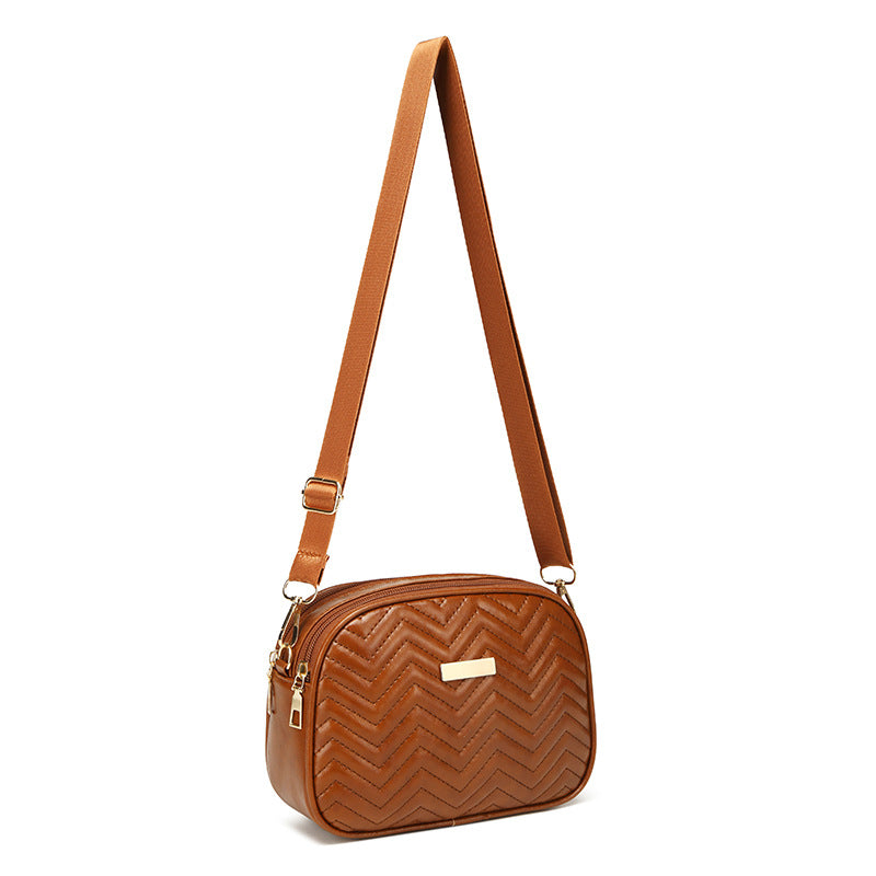 Double Zipper Casual Shoulder Bag - SHOP ELC 